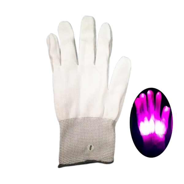 LED-hansker lyser opp hansker til Halloween jule bursdagsgave fingerlys blinkende finger LED-hansker for tenåringer