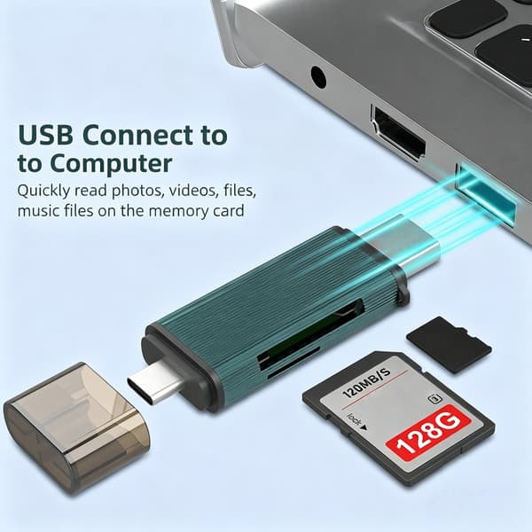 USB Typ C-kortläsaradaptrar USB C till kortläsare för telefon