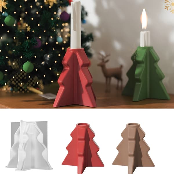 Elastomerlysform med juletre-design for festlige hjemmelagde prosjekter