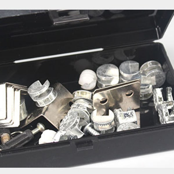 Multi-purpose Clear Storage Box Container Organizer med lock Makeups Storage Organizer för skolans hemmakontor White
