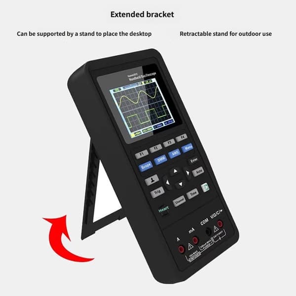 Mini-oscilloskop med signalgenerator og multimeter for laboratorium og utdanning