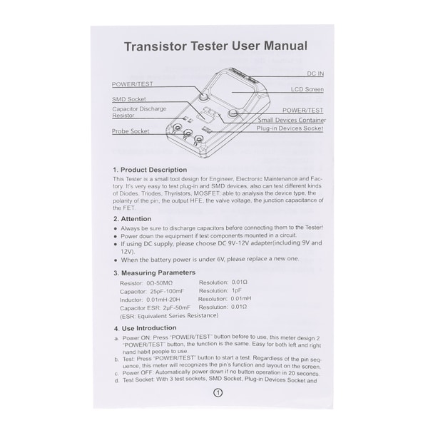 ESR02 Pro Digital Transistor Tester Induktor Kondensator Mätare LCD Multimeter Transistor Tester för Diod Triod Resistor