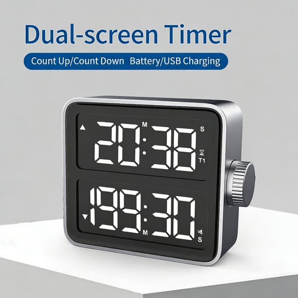 Moderne digital timer med dobbelt skærm LED-display til bagning, træning, studie