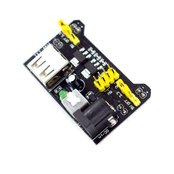 Brugervenligt Breadboard Strømmodul med 5V og 3.3V til MB102 Breadboard