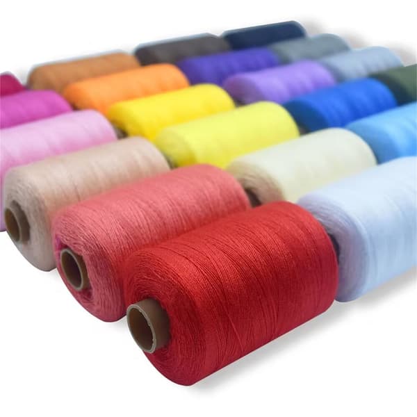 Sytrådsæt 24 Farver Polyester 1000 Yard Pr. Spole til Håndsøm