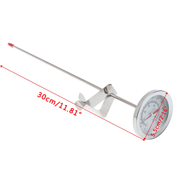 Frituretermometer Øjeblikkelig Aflæsning 30cm Urskive Kød BBQ Termometer til Brygning
