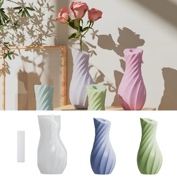 Stribede silikone vaseforme til blomstervase epoxy resin silikoneforme