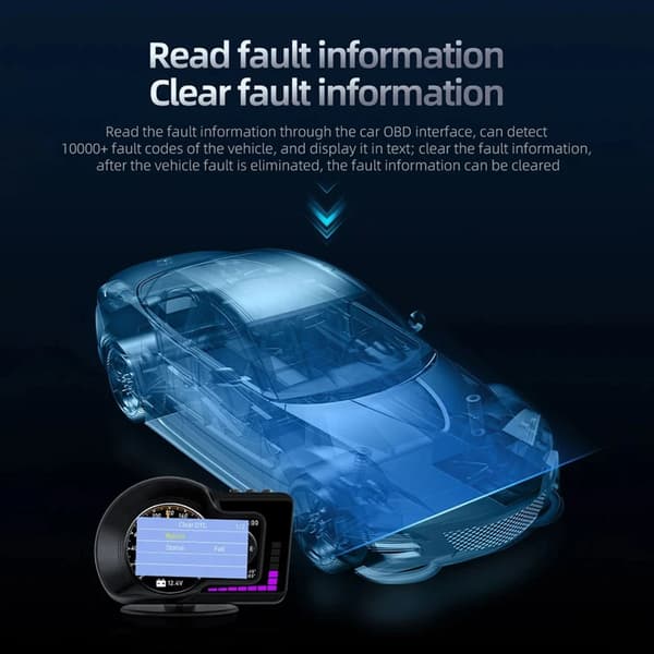 Avansert bil Head-Up Display med doble OBD2 arbeidsmoduser for bilindustrien