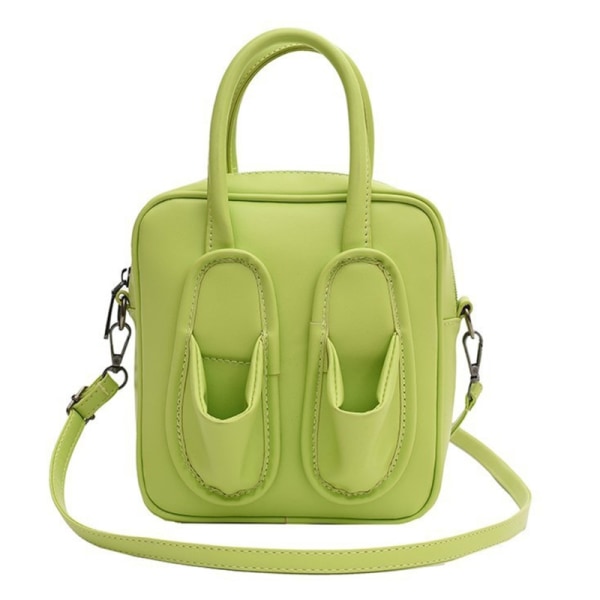 Dame PU Skulderveske Søt Slippers Crossbody Bag Liten Handbag Messenger Bag Green