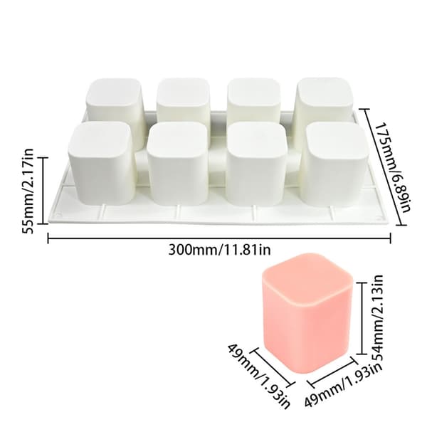 8-hulls yoghurtkopp silikonmousse kakeformer dessertform