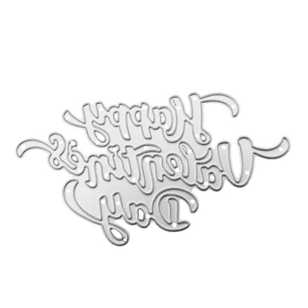 Glædelig valentinsdag Metalskæring Dies Stencil Scrapbog DIY Album Stempel Papir Kort Prægning Decor Craft