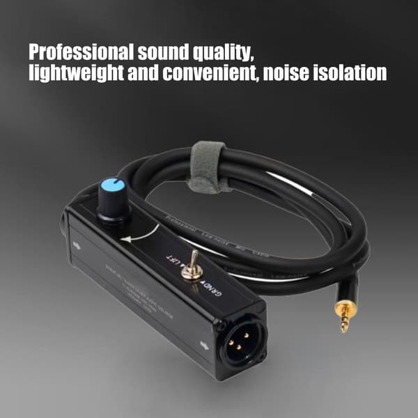 3,5 mm til XLR hunn lydisolator for innspillingsstudio live lydsystemer