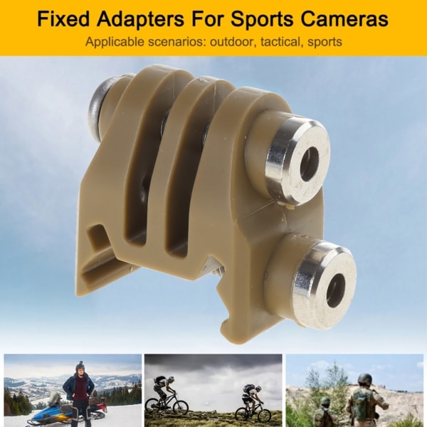 Uppgraderad Action Camera Rail Mount Fast Adapter för Picatinny Airsoft Rifle Mount Adapter för utomhusutrustning Hållbar Mud color