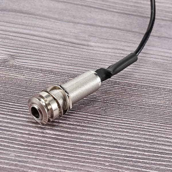 Snabbt Anslutande Gitarr Endpin Utgångsjack Piezo Kabeladapter 66cm Svart