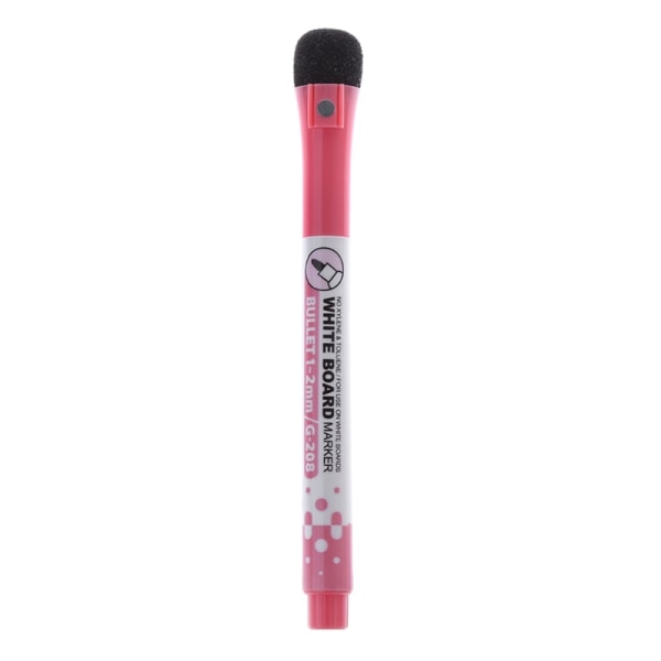 Magnetisk Whiteboard Marker Pen Raderbar Dry-Erase Ink Mark Sign With Eraser Hot Red