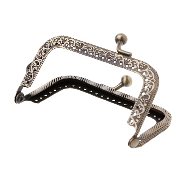 1 ST Metallram Kiss Spänne Båge För Myntväska Väska Tillbehör DIY Brons 8,5 cm