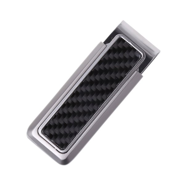 Mænd Business tegnebog Rustfrit stål Carbon Fiber Pengeclips Kreditkortholder Blue
