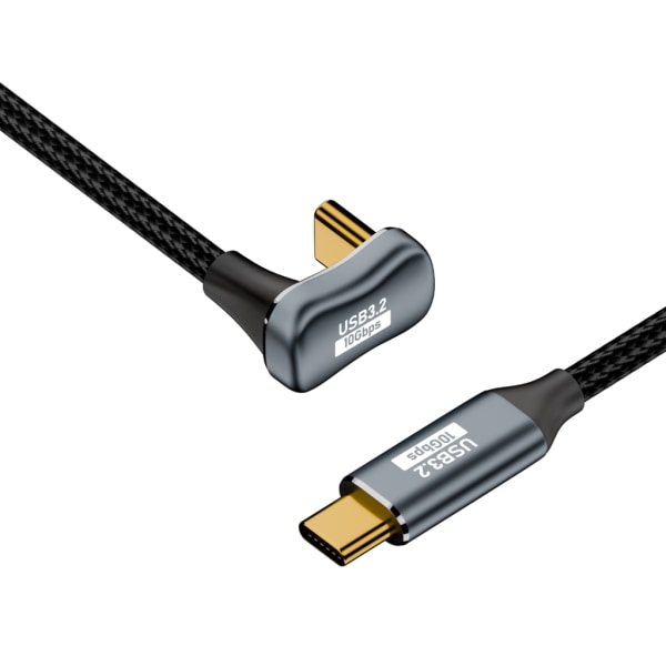 USB C 3.2 Gen2 10 Gbps forlængerkabel Type C til Type C PD100W 5A Hurtig opladning 50cm