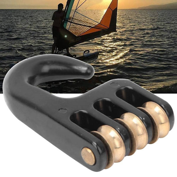 Stærk 3-rulle hjul windsurf rigging pulley krog til windsurfing hardware