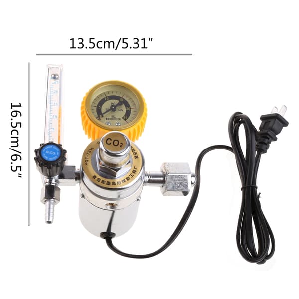 CO2-flödesmätarregulator Mig- Tig flödesmätare tryckmätare intervall 0-25MPa 5/8