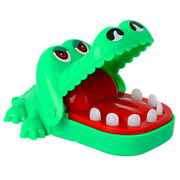 för krokodilbitande fingerspelsleksaker för krokodiltänder Tandläkarespel för barn Roligt stress relief Alligator K Green