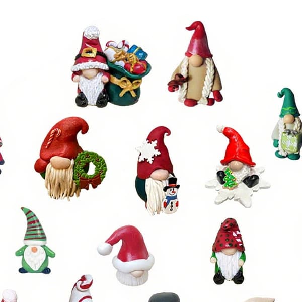 Overraskelse Resin Alvefigur Adventkalender Julepynt Samleobjekt Gave