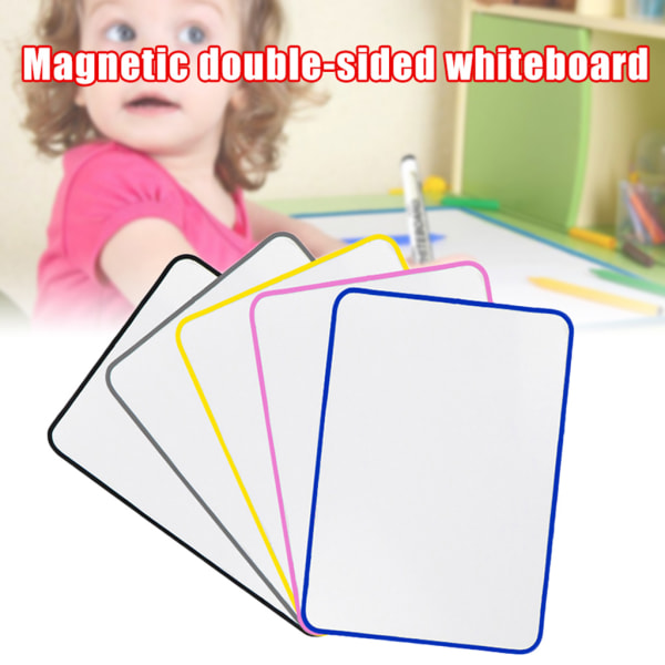 Bärbar dubbelsidig Learning Board Skolmaterial för barn och elever i A4-storlek Pink