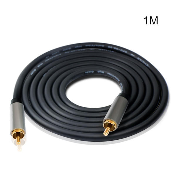 Lydkabel Forgyldt digital RCA til RCA hankoaksial koaksialforstærker SPDIF Home HDTV lydkabeltilbehør