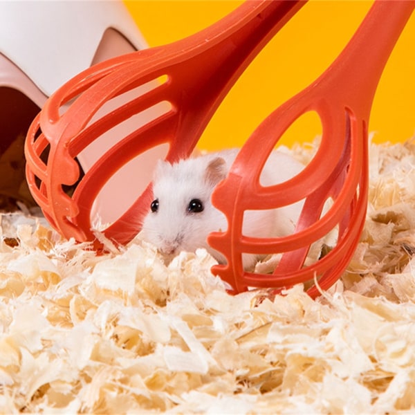 Hamster Clip Anti-Bite Långt skaft rengöringsklämma för hamstrar marsvin Tomato Red