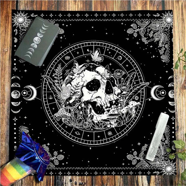 Dekorativ Tarot-duk Häxkonst Bordsduk för Tarotentusiaster A 60x60cm