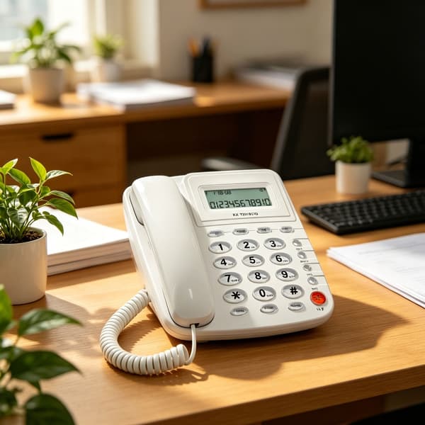 Fasttelefon Bordtelefon Eldre Anroper Store Knapper Integrert