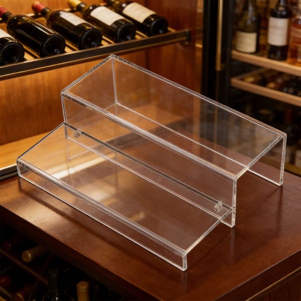 2-lags spritutstillingsstativ for champagne- og spritflasker