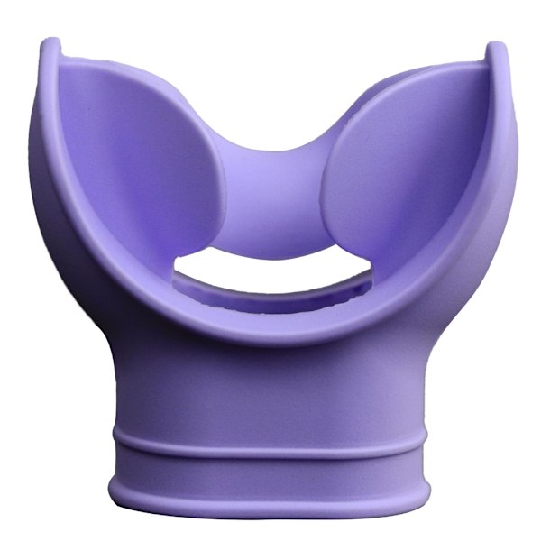 Blød silikonesnorkel mundstykke Scuba dykning snorkel regulator mundstykke Light Purple