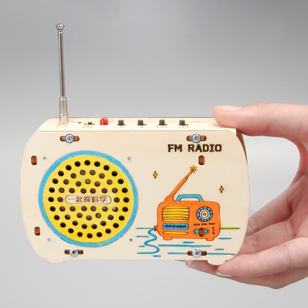 Børns Træ FM Radio Håndværksprojekt Nem Montering Videnskab Eksperimentsæt Legetøj