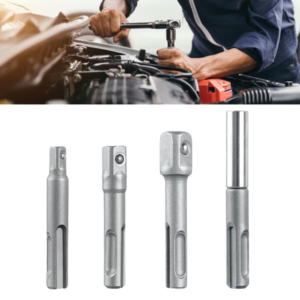 4-pack Borrchuckadapterset, Borrchuckadapterset, Slagborrförlängningsbit