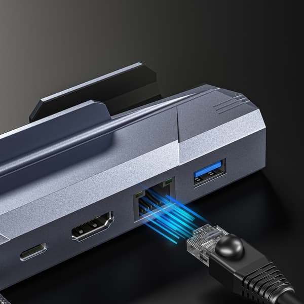 USB C Docking Løsning til SteamDeck og ROG med Flere Tilslutningsmuligheder