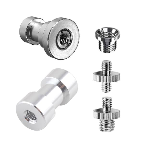 1 sæt 1/4" 3/8" metalskruesæt Stativmontering Konverter adapter til blitzlysstativ