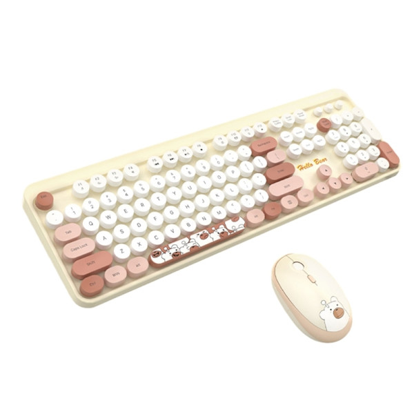 Hello Bear 2.4G trådlöst tangentbord sött med numeriska 104 tangenter Gaming Tangentbord Mus Set för bärbar dator Desktop PC Present
