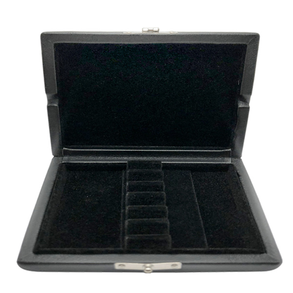 Against Moisture Black PU Leather 6 Oboe Reeds Box, Solid Reed Protective for C