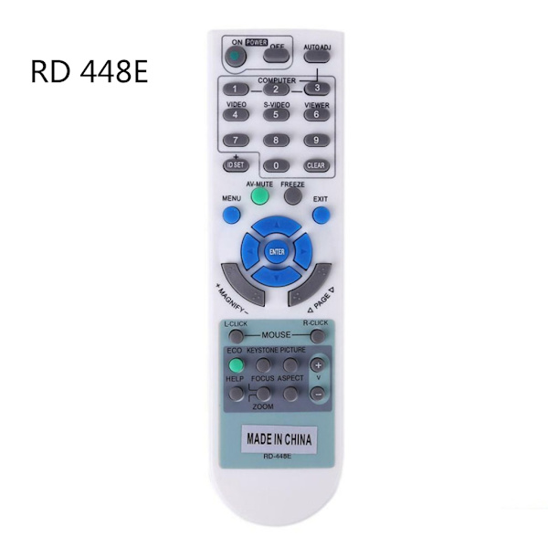 Fjernkontrollerstatning for NEC-projektor RD-448E Lang kontrollavstand