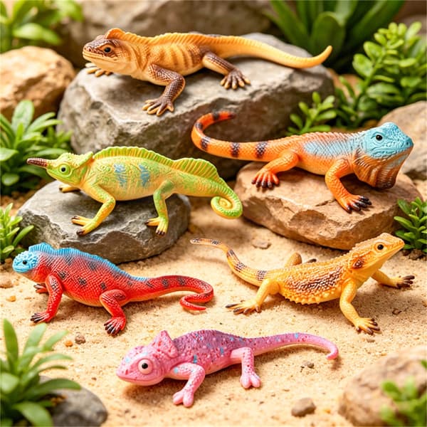 Plastmodell av reptil perfekt för klassrumsundervisning och hemstudier