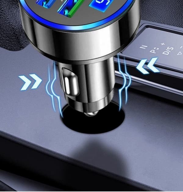 2PD USB C 4 USB-port biloplader 50W hurtige strømadaptere til tablet