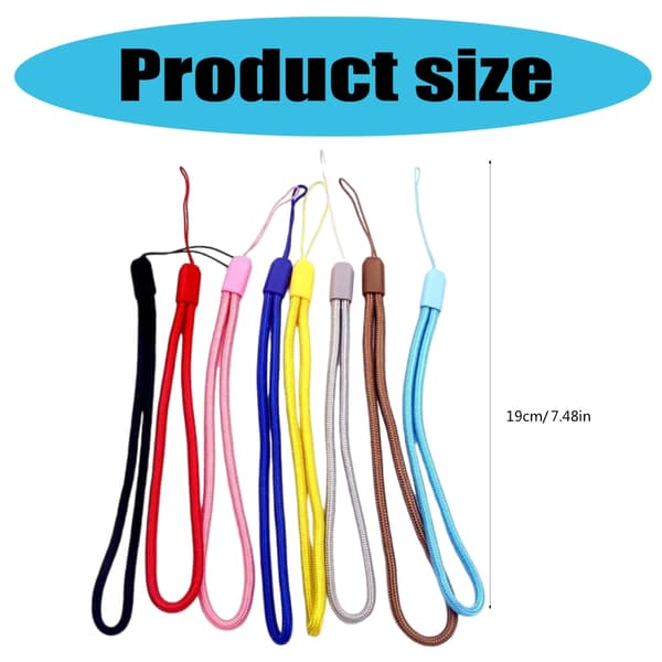 50 stk. fargerike håndleddsstropper i nylon, 19 cm lang håndleddsstropp for USB