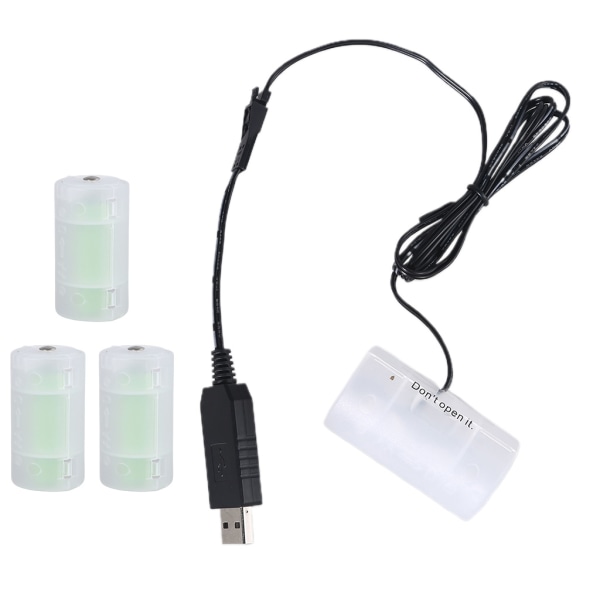 USB til D Cell Batteri Eliminator Kabel Udskift 1-4 stk D Størrelse 1,5V Batterier til ure Fjernbetjeninger Legetøj Elektronisk enhed