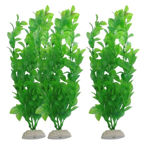 Kunstige blader Dekorative grønne planter Dekor for skilpadde for tankpynt Acc