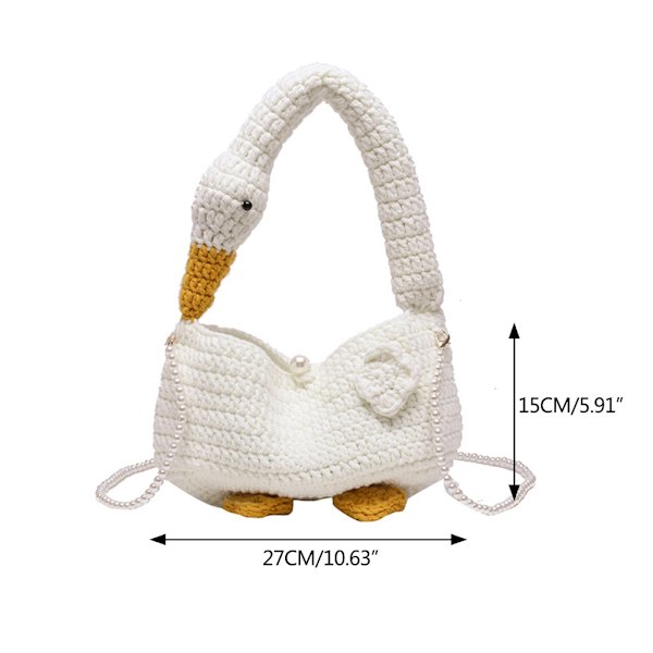 Crossbody Taske Gæs Designet Vævet Taske Tote Alsidig Trendy Taske Lady Pung Yellow