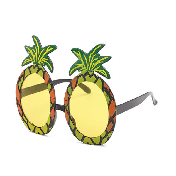 Nyhet Ananas Glasögon Frukt Form Glasögon Hawaiian Tropical Ananas Solglasögon för festtillbehör 3 stilar