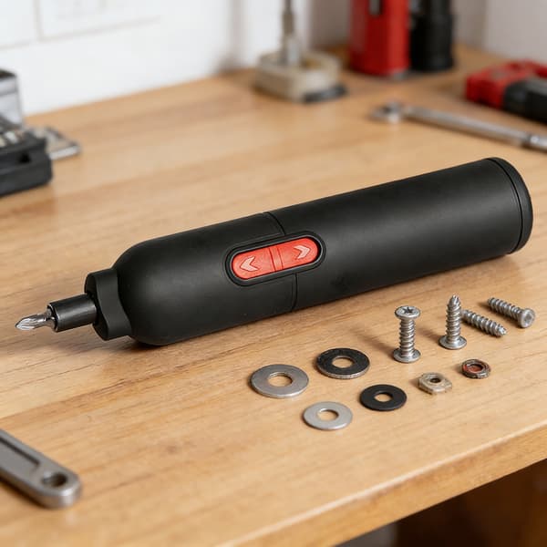 Mini elektrisk skruetrækkersæt perfekt til små reparationer og samlinger