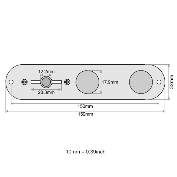 Gitar Kontrollplate Utskåret 4 Hull Volumkontrollplate Reservedeler Black