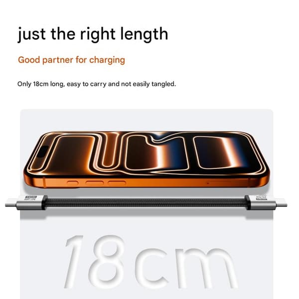 Premium 240WPD USB4 Type C-kabel i aluminiumslegering med magnetisk snapdesign